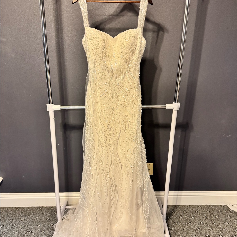Allure Bridals Ivory Beaded Wedding Dress